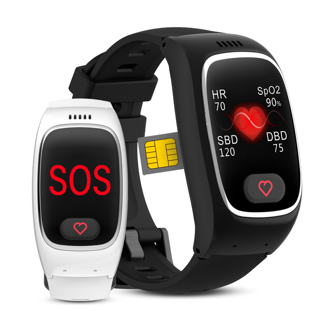 Elderly Upgraded Version VL16 SOS Alert Emergency Smart Watch Prototype Ankle Bracelets for Disabled and Easy to Use
