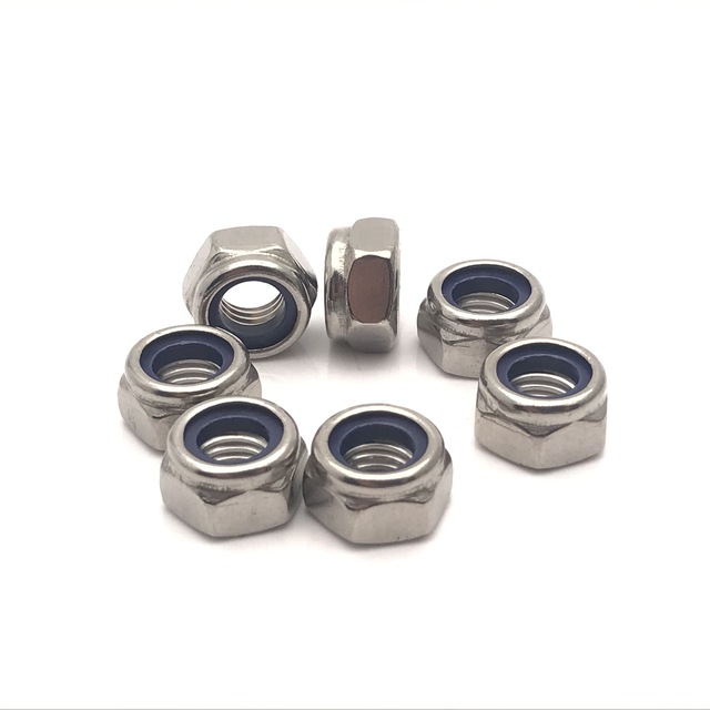 M3 M4 M5 M6 M8 M10 M12 DIN985 Stainless Steel A2 Nylock Nut Din982