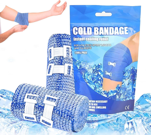 Benda Compressiva Fredda per Primo Soccorso, Fasciatura Refrigerante per Alleviare il Dolore Muscolare, Benda Elastica Rinfrescante per Sport - Product Image 1