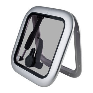 Hublot de pont encastré en aluminium marin avec verre trempé, profil bas, pour bateau et yacht, homologué CE - Product Image 1