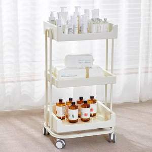 Carrito de Peluquería Metálico Dorado y Blanco para Extensiones de Cabello, Equipo de Salón de Belleza - Product Image 4