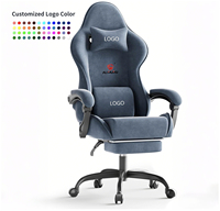 Chaise de jeu en velours doux avec logo personnalisé pour usage domestique, chaise de jeu ergonomique avec support lombaire et structure métallique