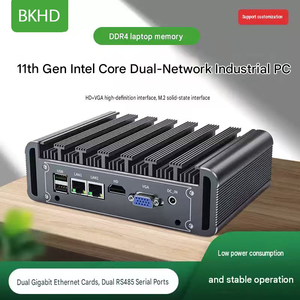 มินิพีซีอุตสาหกรรมไร้พัดลม BKHD รุ่น J6412 J4105 i5 5200U i5 7300U i7 1195G7 พอร์ต LAN คู่ พอร์ต COM คู่ - Product Image 1
