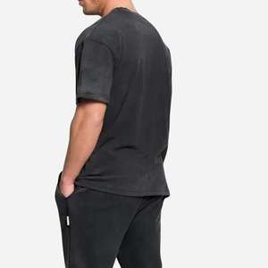 T-shirt personnalisé en coton épais, coupe courte, streetwear de haute qualité, t-shirt oversize vierge, t-shirt de créateur à col rond et coupe carrée - Product Image 5