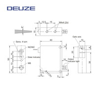 Type de suppression de fond LL50CHM20G3-T3 réflexion diffuse 10 ~ 30V DC distance de détection 4.5m capteur laser