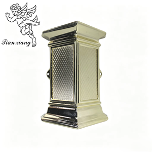 Maniglia per Barra Oscillante Stile Americano, Decorazione in Rame Dorato e Argento, Accessori per Bara, Modello TX-03C per Adulti, Disponibile - Product Image 2