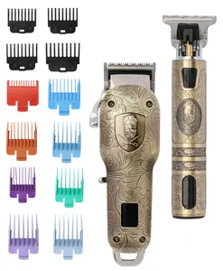 Professional Supply Quality Cordless Electric Men Gold Hair Clipper Trimmer