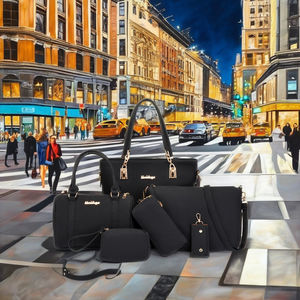 Women's Multi-Piece Fashion Crossbody Shoulder Bag Set Ladies Zipper Closure Polyester Lining Durable Handbags - Product Image 2