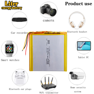 Batería de Iones de Litio Polimérica 35100105 de 3 Líneas, 3.7V, 4500mah, para Tablet PC de 7 Pulgadas, Paquete Flexible - Product Image 5