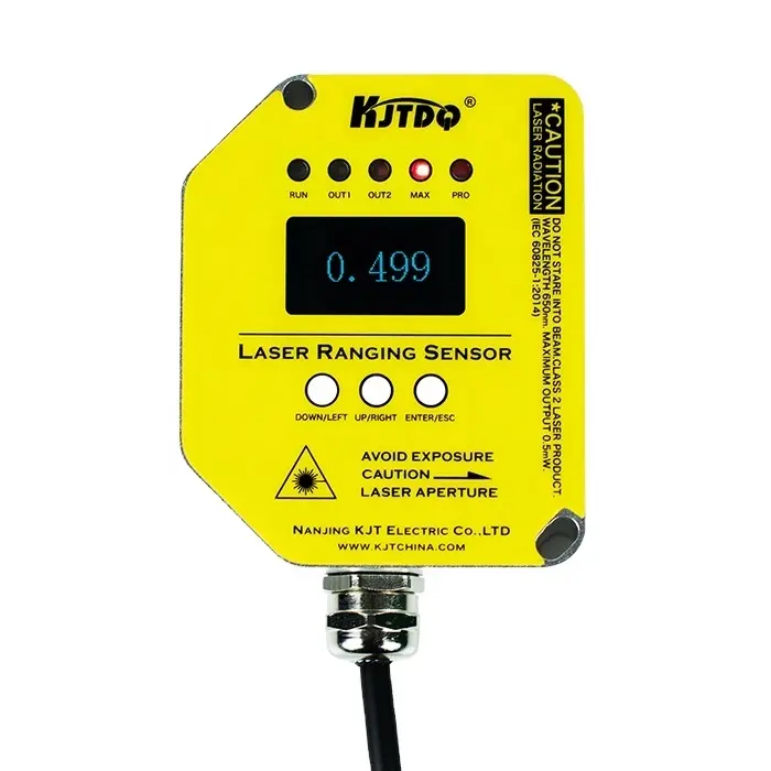 KJT yüksek hassasiyetli 100m Analog 4-20mA 0-10V hızlı mesafe ölçümü lazer aralığı sensörü