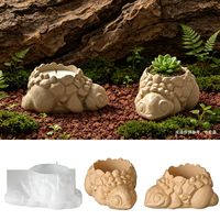 Moule en silicone pour pot de fleurs en forme de tortue, motif cristal, pour bougies d'aromathérapie, gobelets, plâtre et résine – DIY