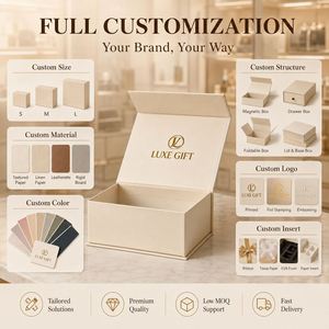 Boîte cadeau magnétique en kraft brun CRD avec couvercle, emballage en papier rigide écologique pour les petites entreprises - Product Image 3