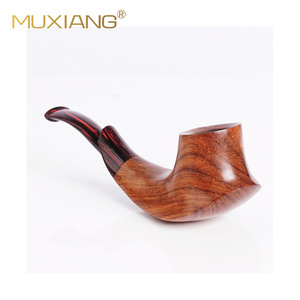 MUXIANG Handmade Rosewood Smoking Pipe 3mm Smoke Channel Colored Glue Mouthpiece Freestyle Tobacco Pipe - Product Image 5