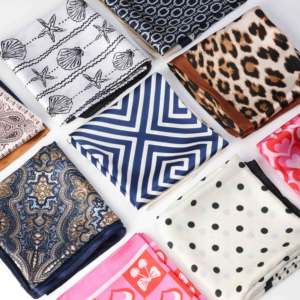 Bufanda <span class=keywords><strong>de</strong></span> Moda con Estilo Drapeado, Accesorio <span class=keywords><strong>de</strong></span> Tela <span class=keywords><strong>de</strong></span> Algodón, Satén y Poliéster para Combinar con Atuendos Diarios - Product Image 4