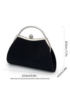 Luxury Evening Bling Handbag Rhinestone Handmade Women Bag <b>Clutch</b> Purses for <b>Wedding</b> Party with Shoulder Chain - Product Image 6