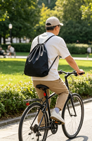 Sac à dos coloré en polyester unisexe Vecon, grand format, pour le sport et les activités de plein air, avec cordon de serrage et double bandoulière