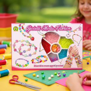 Fashion Jewelry Set For Kids Craft <b>Kit</b> 6+ Years Colorful <b>Beads</b> Bracelets Necklaces Making Toy - Product Image 3