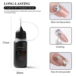 Vendeeni Nails Supplies 2 en 1 Super Strong Fill the Gap <span class=keywords><strong>Colle</strong></span> à ongles et <span class=keywords><strong>gel</strong></span> de <span class=keywords><strong>colle</strong></span> 3D Rhinestone pour ongles OEM Custom Private Label - Product Image 3