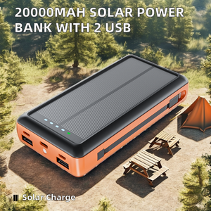 Banque d'énergie <span class=keywords><strong>solaire</strong></span> <span class=keywords><strong>portable</strong></span> 20000mAh Pd22.5W charge rapide Double sortie USB et entrée ca <span class=keywords><strong>pour</strong></span> <span class=keywords><strong>téléphone</strong></span> <span class=keywords><strong>portable</strong></span> <span class=keywords><strong>pour</strong></span> l'extérieur - Product Image 2