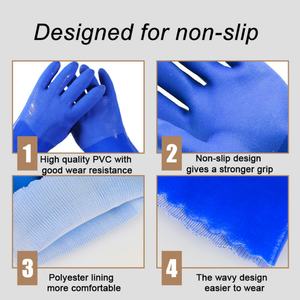 Gants de sécurité pour mécaniciens, résistants aux produits chimiques en PVC, antidérapants, anti-coupures, résistants à l'huile, pour le travail - Product Image 6