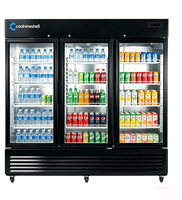 Réfrigérateur commercial à boissons à prix d'usine, refroidissement par air, 3 portes, en acier inoxydable, avec prise américaine