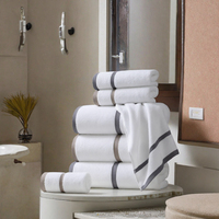 Ensemble de serviettes de bain en coton blanc 500 g/m², écologiques, personnalisables, douces, séchage rapide, rectangulaires, pour hôtel, spa, maison, cadeau