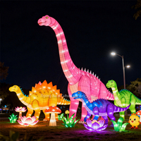 Ensemble de lanternes géantes en forme de dinosaure, lanternes chinoises LED imperméables, décoration pour Halloween, Noël, parcs d'attractions, parcs à thème, événements