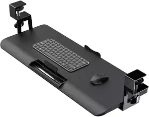 Büyük 30 inç ergonomik yüksekliği ayarlanabilir masa platformu genişletici klavye çekmece tepsi masası