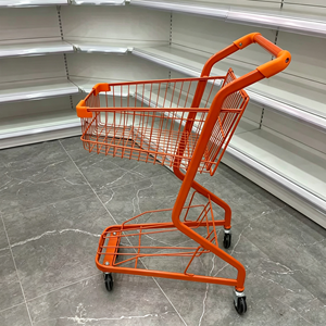 Chariot de supermarché robuste 340L en treillis métallique grande capacité avec roues pivotantes silencieuses pour usage en magasin de détail et kit d'installation - Product Image 4