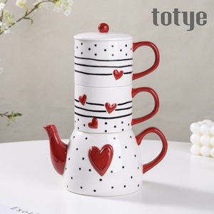 Набор для кофейника с рисунком сердца - Product Image 6