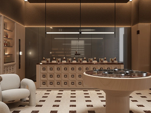 ออกแบบตกแต่งภายในร้านน้ำหอมสไตล์มินิมอล บริการออกแบบร้านน้ำหอมแบบครบวงจรพร้อมตกแต่งพื้นหินอ่อน - Product Image 3