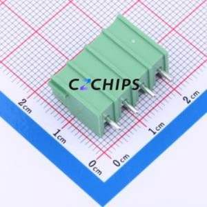 DB302-5.0-4P-GN-S Screw Terminal Block Through hole Component (THT),P=5mm Connector 1x4P 5mm Green Through Hole - Product Image 2