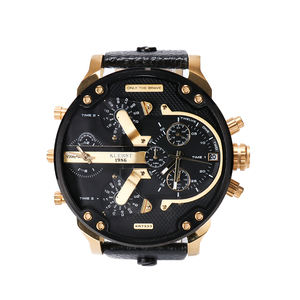 Relojes de Moda para Hombre Relojes de Pulsera de Cuarzo Caja Grande Genial Correa de Acero - Product Image 1