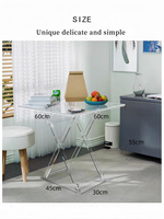 Table pliante en acrylique transparent personnalisé pour salon meubles de maison café décontracté chambre table d'appoint design contemporain