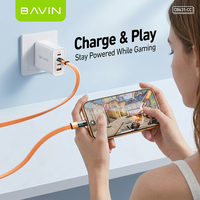 Câble USB Type C à charge rapide 66W avec affichage numérique LED CB431, protection triple couche BAVIN