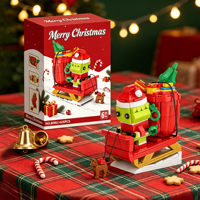 Kit de Construction de Traîneau de Noël 425 Pièces à Succès – Jouet de Construction Figurine et Renne DIY pour Cadeau de Fêtes