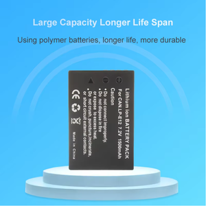 Ringteam Pak baterai isi ulang LP-E12, 7.2V 1500mAh Li-Ion untuk Canon EOS <span class=keywords><strong>M</strong></span> M2 M10 100D Rebel SL1/100D stok kamera Digital - Product Image 5