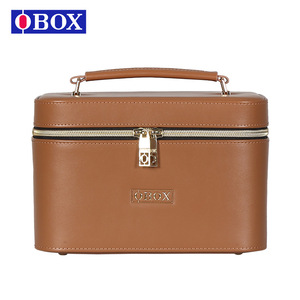 Organisateur de maquillage Obox grande capacité avec fermeture éclair, sac à bijoux couleur unie pour usage quotidien Printemps 2025 - Product Image 2