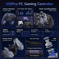 Control de Juego Inalámbrico EasySMX X05pro de Tres Modos, con Palanca Hall, Gatillo de Dos Etapas, Programación de Macros, Batería de Gran Capacidad, Silencioso, 2.4G, USB