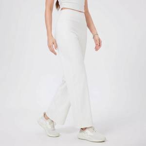 Pantalon de yoga taille haute pour femme, coupe large, avec poche arrière, effet ventre plat, leggings fluides, extensibles et doux, pour le fitness, vente en gros - Product Image 2