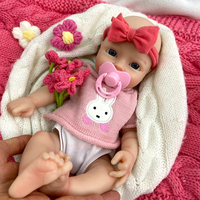 Petite poupée reborn en silicone adorable de 12 pouces, yeux ouverts, jouets compagnons pour enfants