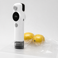 Machine de mise sous vide portable en plastique pour usage domestique et extérieur, mini-scelleuse de sacs à piles, sacs sous vide réutilisables, fonctionnement automatique