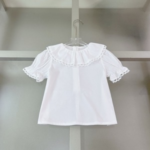 Completo Formale da Bambina: Camicia Bianca a Maniche Corte in Puro Cotone e Gilet Senza Maniche con Gonna a Trapezio - Product Image 3