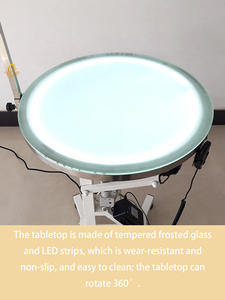 โต๊ะกรูมมิ่งสัตว์เลี้ยงแบบกลมพร้อมไฟ LED ควบคุมด้วยรีโมทไฟฟ้า ยี่ห้อ EUR PET ผลิตจากยาง สำหรับสุนัขและแมว พร้อมกรรไกร  ขายส่งจากโรงงาน รับผลิตตามสั่ง - Product Image 5