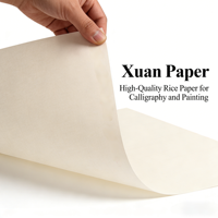 Papier Xuan de riz chinois fait main, 4 pieds, style traditionnel chinois, durable, 100 feuilles par paquet, absorption d'encre lisse pour