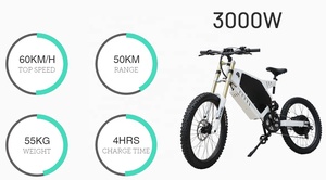 Moto électrique 72V, Cruiser Stealth Bomber 3000W, Vélo tout-terrain à <span class=keywords><strong>triple</strong></span> batterie longue durée, Moto électrique - Product Image 3