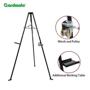 Trépied de chasse en métal, treuil de chasse, capacité de 300 lb, durable, robuste, pour le dépeçage et l'habillage des cerfs sur le terrain de chasse - Product Image 2