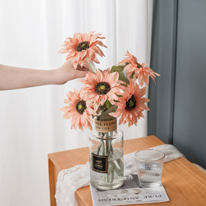CallaFloral - Flor Artificial de Girasol de una Sola Rama, Color Naranja, Tela Decorativa para el Hogar - Product Image 1