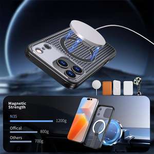 Funda para iPhone 17 Pro, con disipación de calor, soporte magnético vertical, transpirable, de cobertura total y a prueba de golpes - Product Image 2