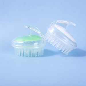 Prijs bespreekbaar, aanpasbaar, compact, opvouwbaar, ovale babyhaarwasborstel, ionisch, waterdicht, zacht ABS handvat, shampoo borstel - Product Image 3